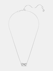 Swarovski White Pavé Infinity Rhodium Plated Hyperbola Pendant Necklace - Image 1 of 4