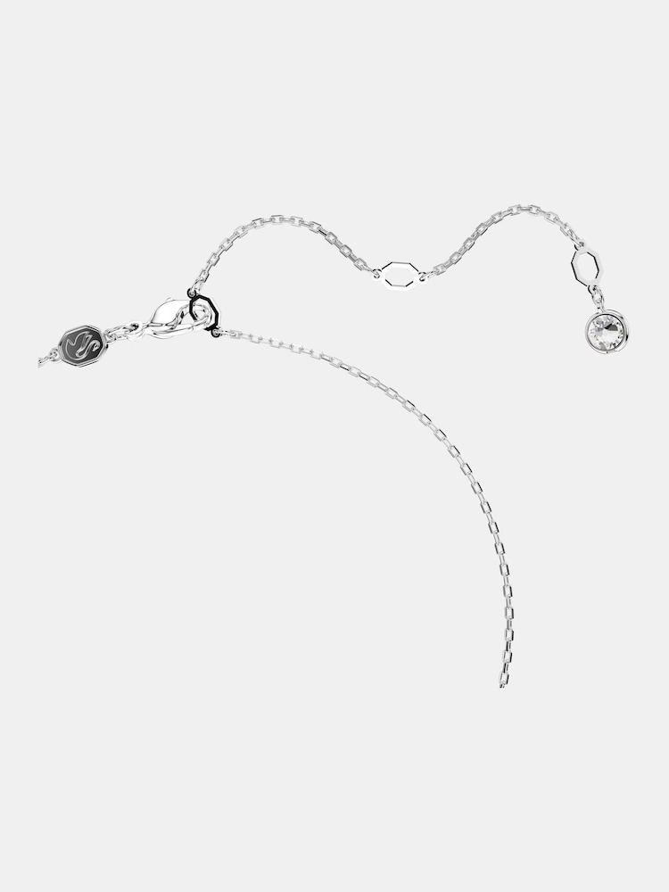 Swarovski White Pavé Infinity Rhodium Plated Hyperbola Pendant Necklace - Image 4 of 4