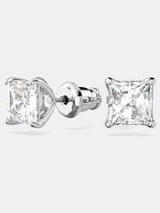 Swarovski Silver Tone Rhodium Plated Square Cut Attract Stud Earrings - Image 5 of 6
