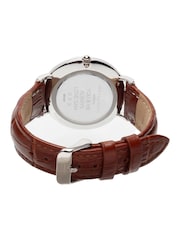 Mr Beaumont Mens Personalised Vintage Brown Leather Watch by Treat Republic - Image 2 of 3