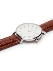 Mr Beaumont Mens Personalised Vintage Brown Leather Watch by Treat Republic - Image 3 of 3