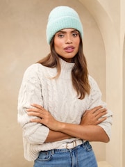 Lipsy Green Brushed Beanie - Image 1 of 3