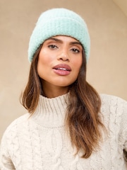 Lipsy Green Brushed Beanie - Image 3 of 3