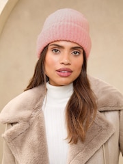 Lipsy Pink Brushed Beanie - Image 3 of 4