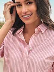Pure Collection Pink 100% Cotton Fitted Shirt - Image 2 of 3