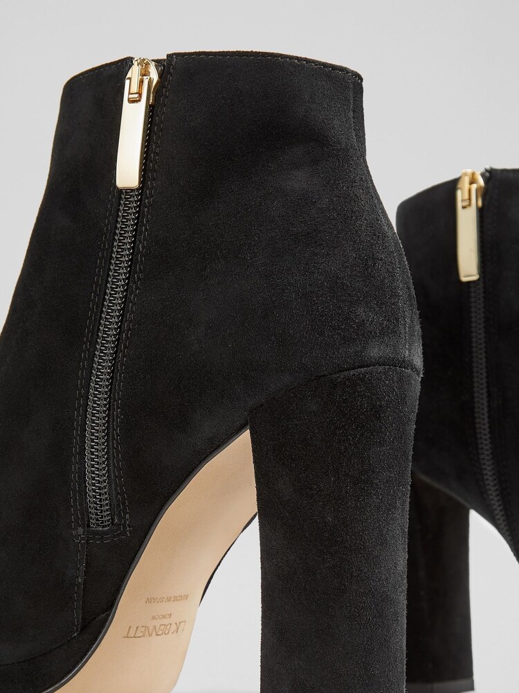 LK Bennett Black Sibella Platform Ankle Boots - Image 4 of 4