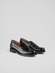 LK Bennett Black Arissa Penny Slot Tuxe Loafers - Image 2 of 4