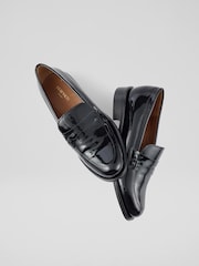 LK Bennett Black Arissa Penny Slot Tuxe Loafers - Image 3 of 4