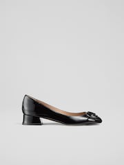 LK Bennett Black Cici Casual Resin Buckle Courts - Image 1 of 4