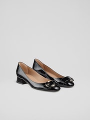 LK Bennett Black Cici Casual Resin Buckle Courts - Image 2 of 4