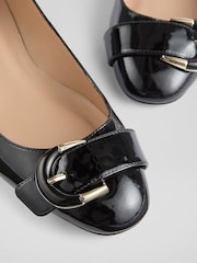 LK Bennett Black Cici Casual Resin Buckle Courts - Image 4 of 4