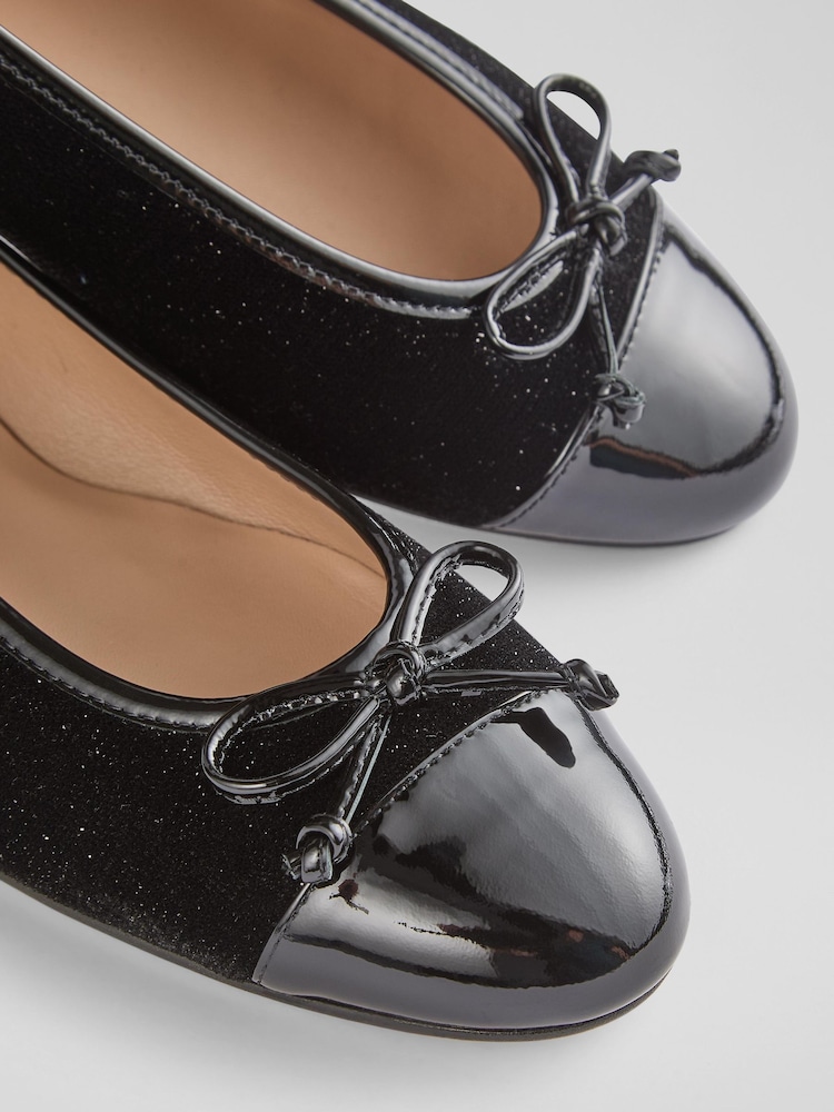 LK Bennett Black Kara Bow Ballerina Flats - Image 4 of 4 LK Bennett Black Kara Bow Ballerina Flats - Image 4 of 4
