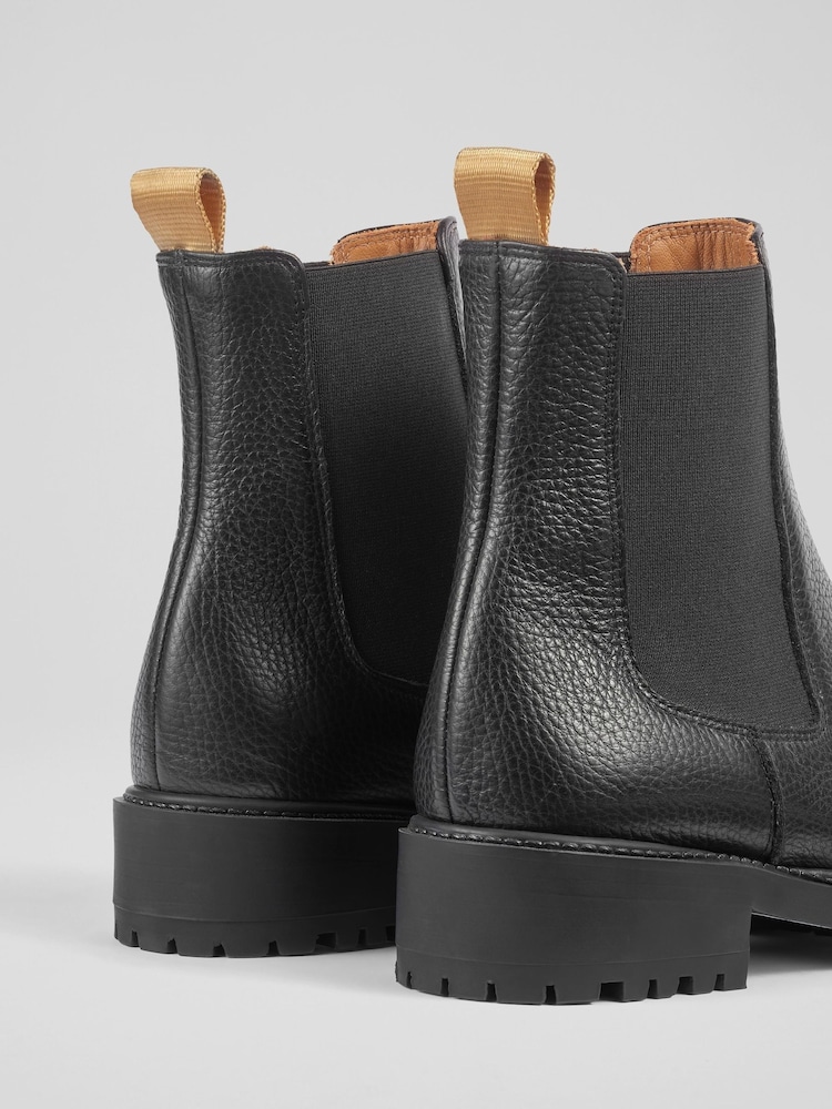 LK Bennett Black Cadea Casual Tread Sole Boots - Image 4 of 4