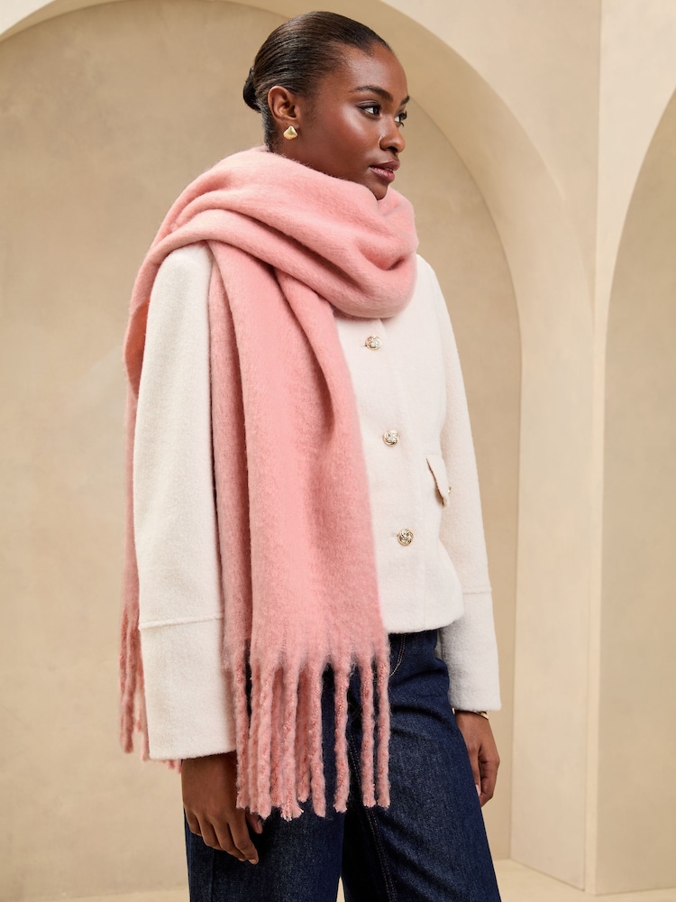 Lipsy Pink Oversized Supersoft Brushed Scarf - Image 2 of 4