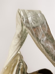 Rockett St George Gold Leather Hobo Shopper Bag - Image 3 of 5