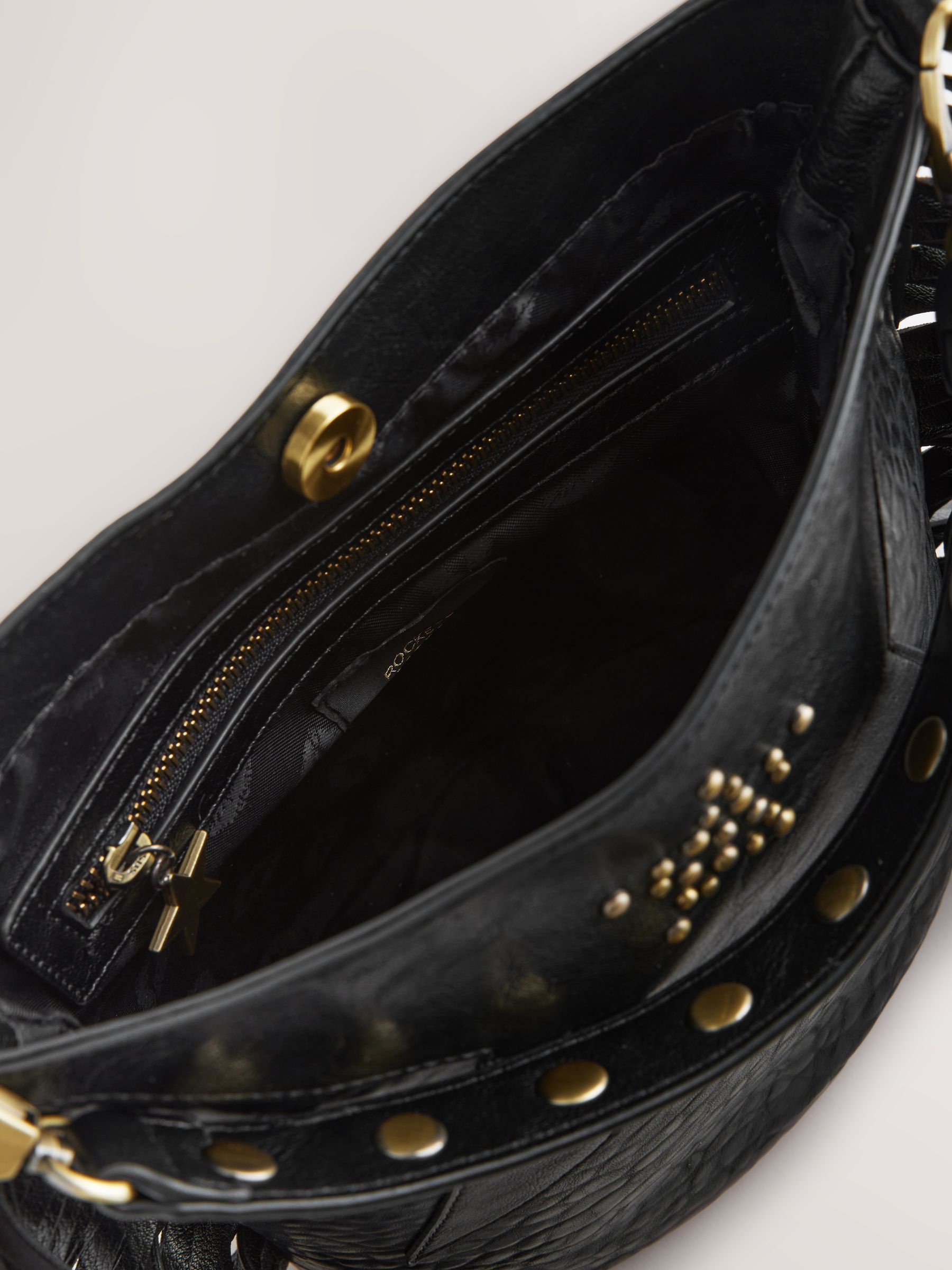 Buy Rockett St George Black Studded Star Cross-Body Bucket Bag