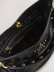 Rockett St George Black Studded Star Cross-Body Bucket Bag - Image 10 of 12