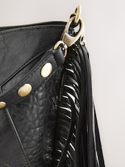 Rockett St George Black Studded Star Cross-Body Bucket Bag - Image 12 of 12