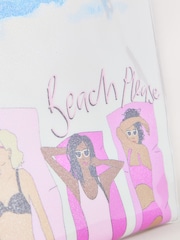 Rockett St George Pink Please Vinyl Beach Bag - Image 5 of 8