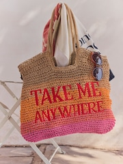 Rockett St George Pink Ombre Take Me Anywhere Beach Bag - Image 1 of 2