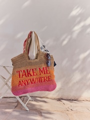 Rockett St George Pink Ombre Take Me Anywhere Beach Bag - Image 2 of 2