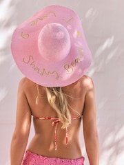 Rockett St George Pink Floppy Beach Hat - Image 1 of 9