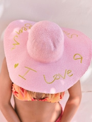 Rockett St George Pink Floppy Beach Hat - Image 4 of 9