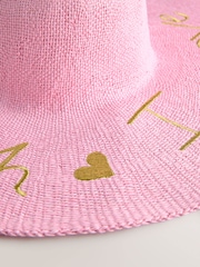 Rockett St George Pink Floppy Beach Hat - Image 9 of 9