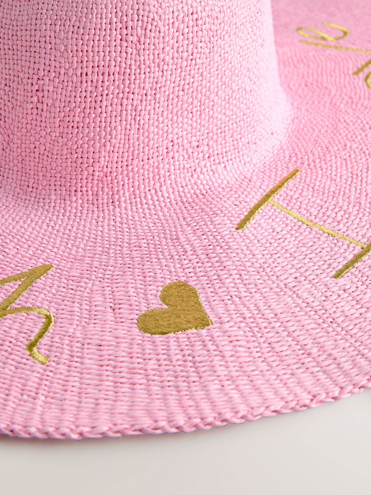 Rockett St George Pink Floppy Beach Hat - Image 9 of 9