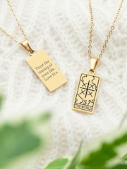 Personalised Plated World Tarot Card Necklace by Treat Republic - Image 2 of 5