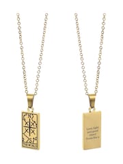 Personalised Plated World Tarot Card Necklace by Treat Republic - Image 5 of 5