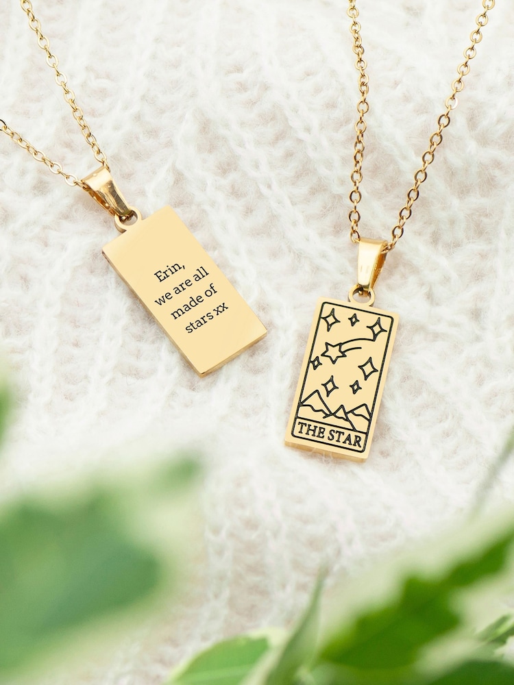 Personalised Star Tarot Card Necklace by Treat Republic - Image 2 of 5