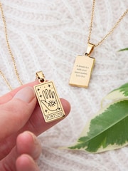 Personalised Fortune Tarot Card Necklace by Treat Republic - Image 1 of 5