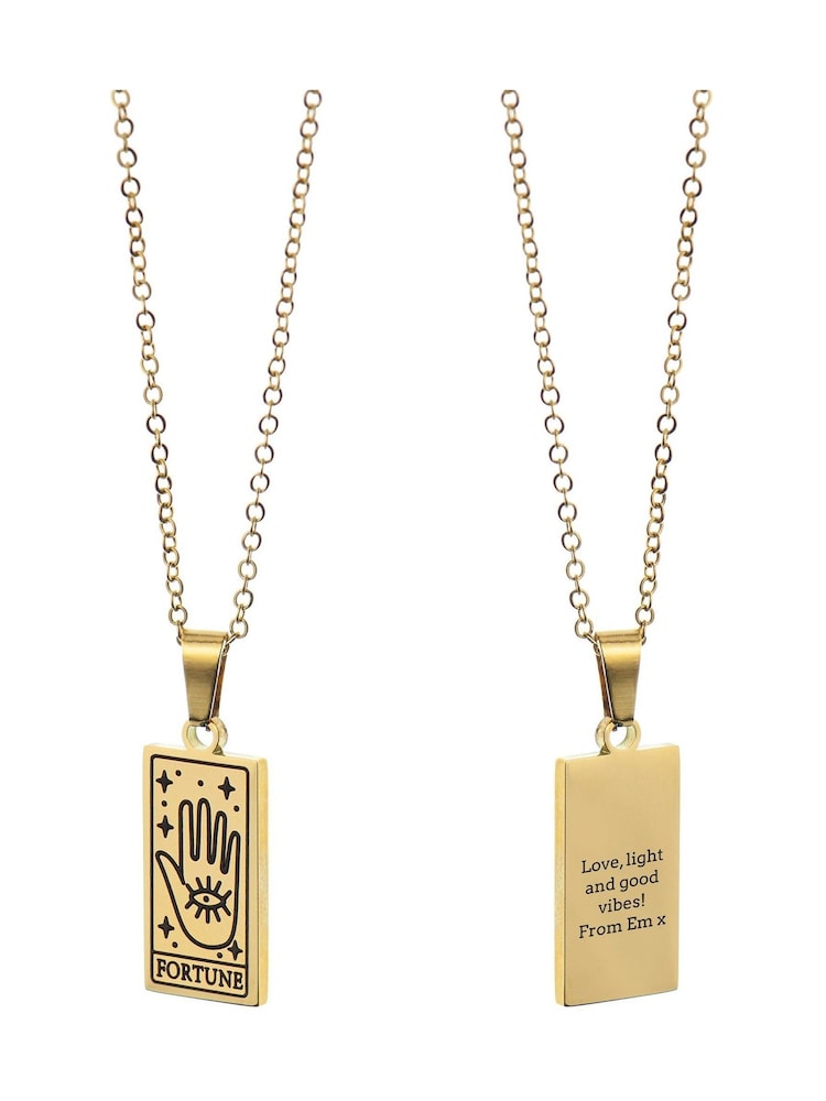 Personalised Fortune Tarot Card Necklace by Treat Republic - Image 5 of 5