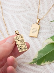 Personalised Wisdom Tarot Card Necklace by Treat Republic - Image 1 of 6