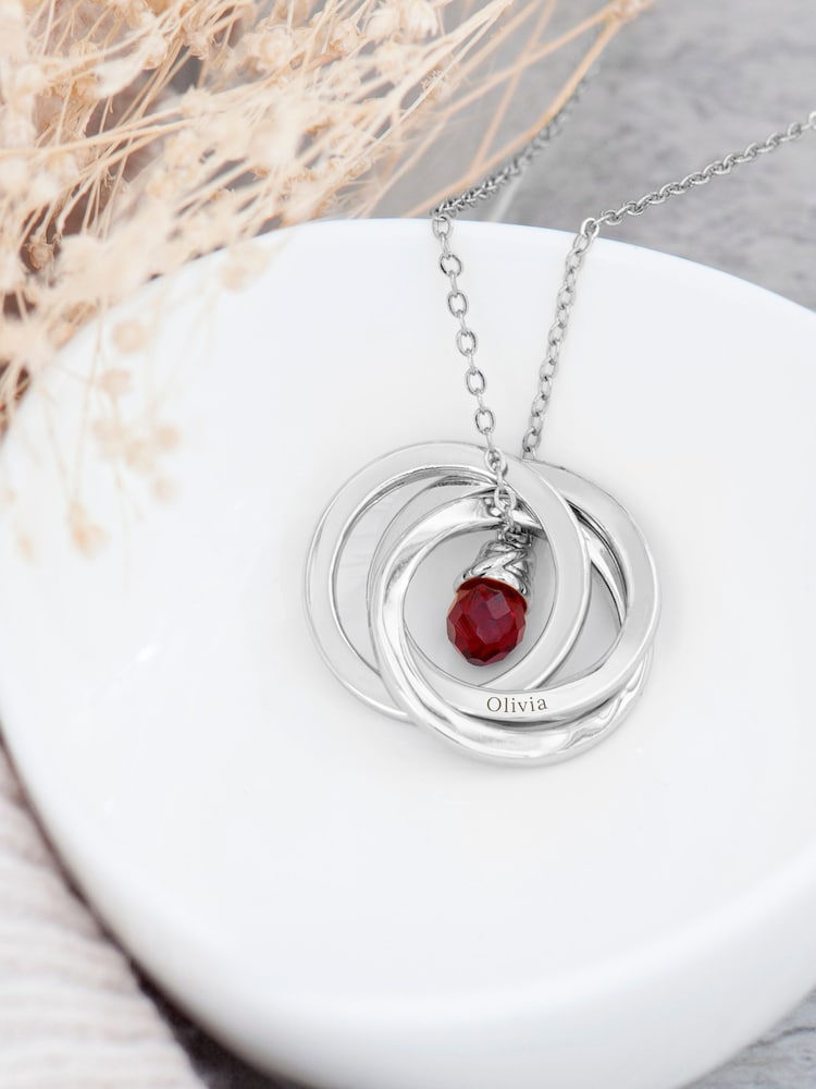 Personalised Russian Ring Necklace by Treat Republic - Image 1 of 5