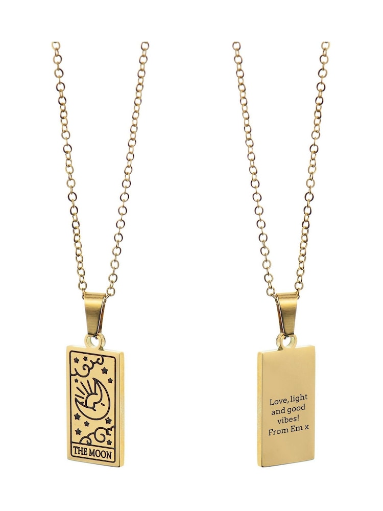 Personalised Moon Tarot Card Necklace by Treat Republic - Image 5 of 5