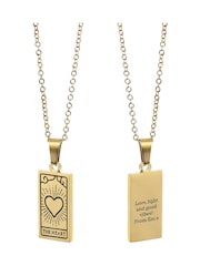 Treat Republic Personalised Plated Heart Tarot Card Necklace - Image 5 of 5