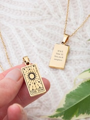 Treat Republic Personalised Gold Plated Sun Tarot Card Necklace - Image 4 of 5