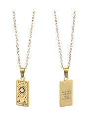 Treat Republic Personalised Gold Plated Sun Tarot Card Necklace - Image 5 of 5