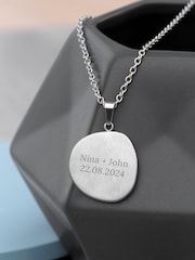 Mens Personalised Compass Amulet Necklace by Treat Republic - Image 2 of 5