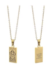 Personalised Strength Tarot Card Necklace by Treat Republic - Image 1 of 5