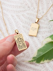 Personalised Strength Tarot Card Necklace by Treat Republic - Image 2 of 5