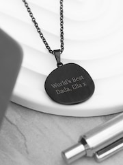 Mens Personalised Compass Amulet Necklace by Treat Republic - Image 2 of 5