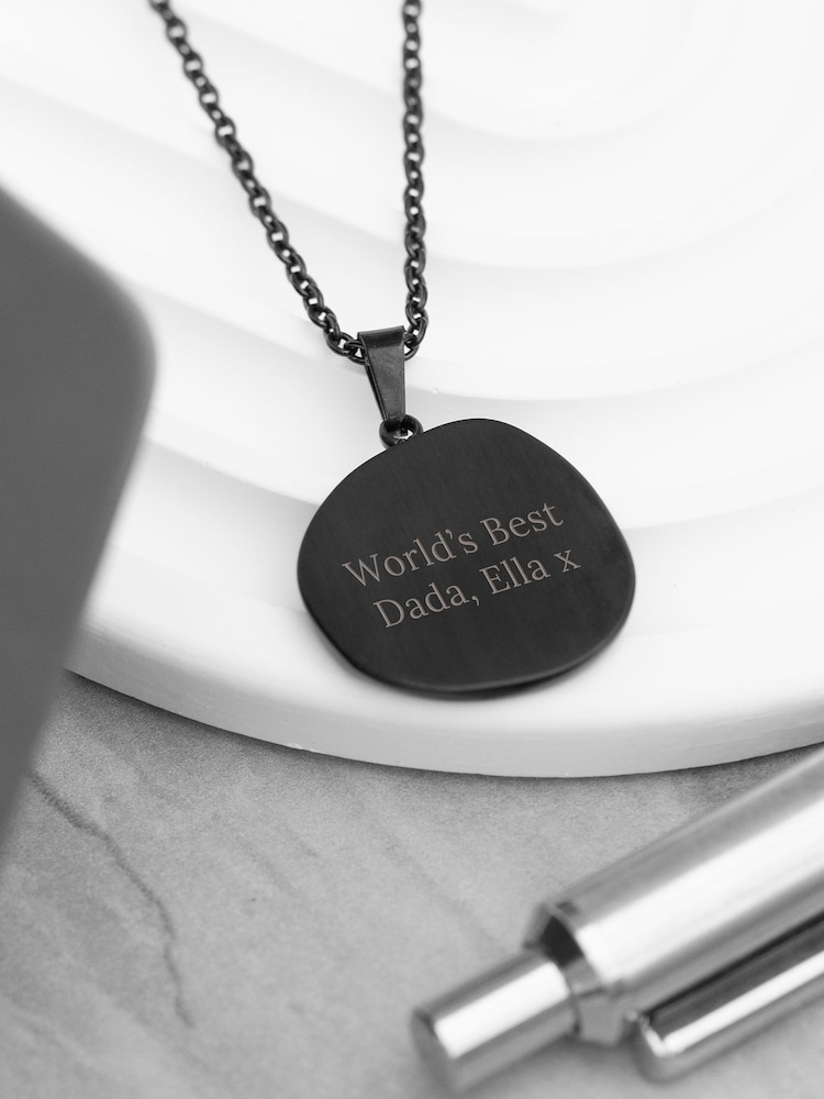 Mens Personalised Compass Amulet Necklace by Treat Republic - Image 2 of 5