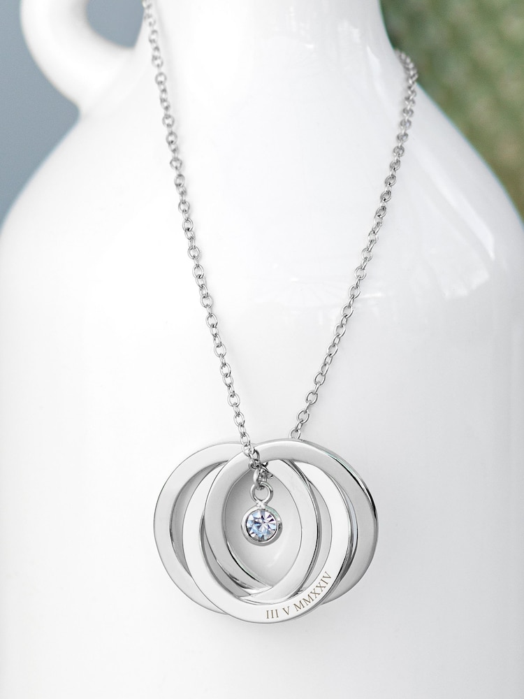 Personalised Russian Ring Necklace by Treat Republic - Image 1 of 5