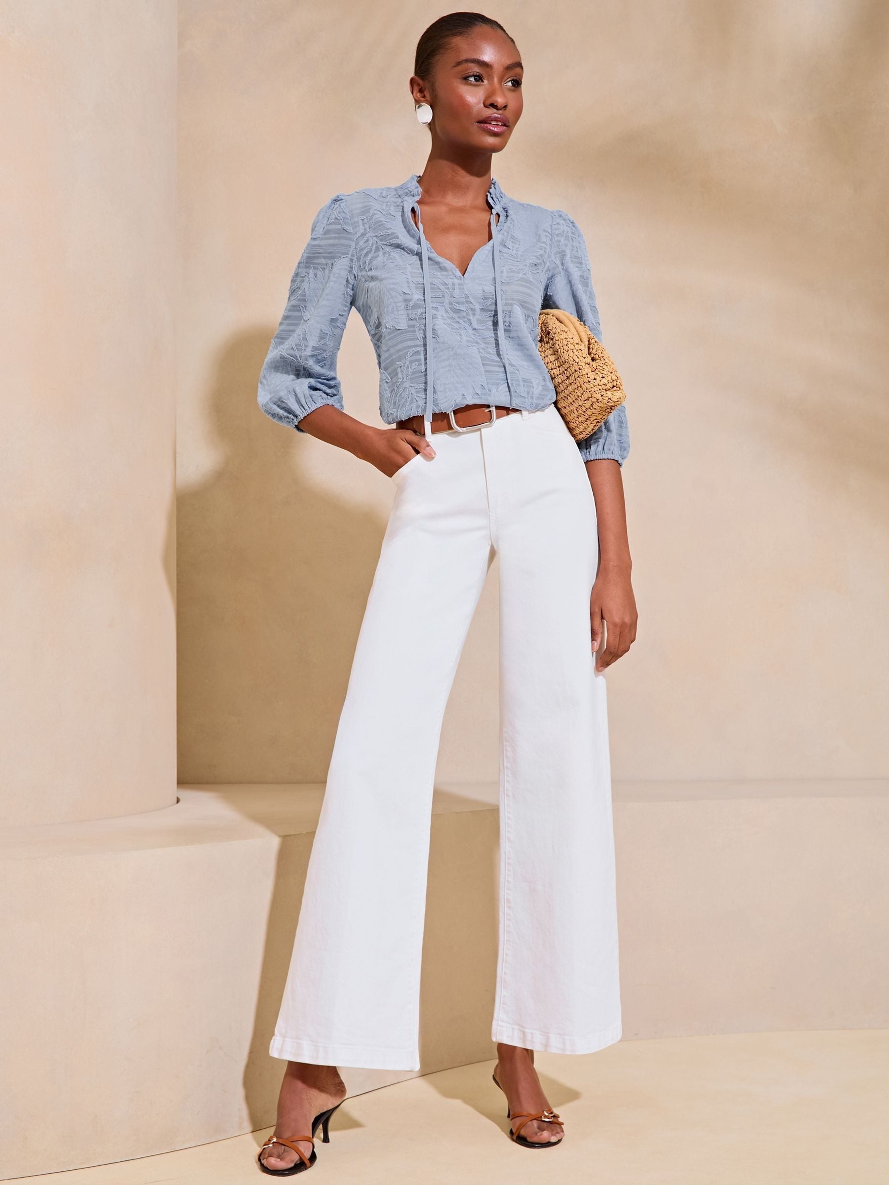 新品deres bottle neck drape blouse shop best draped tops.jpg