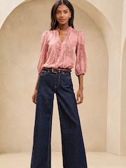 Lipsy Pink Tie Neck Blouse - Image 3 of 4