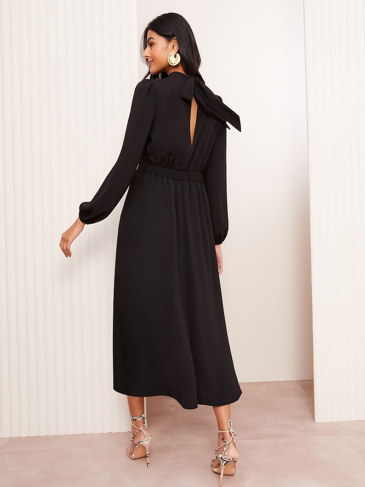 midi length party dresses with sleeves Ever-Pretty Plus Size Chiffon Knee-length Ruffles Sleeve Pleated A-Line Summer Formal Wedding Guest Dress