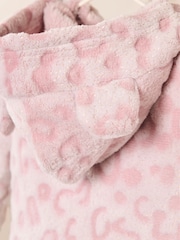 Lipsy Pink Leopard Print Baby Soft Touch Fleece Sleepsuit (0-24mths) - Image 4 of 4
